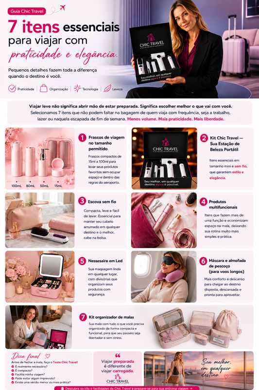 CHIC TRAVEL e seus ESSENCIAIS para viajar
