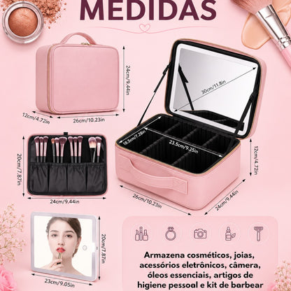 Nécessaire com Espelho LED - Chic Travel