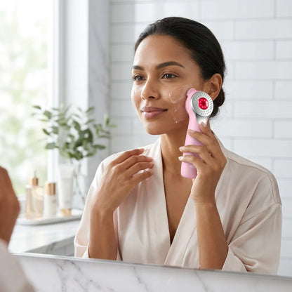Escova Facial Sem Fio LED IPX7 - Chic Travel