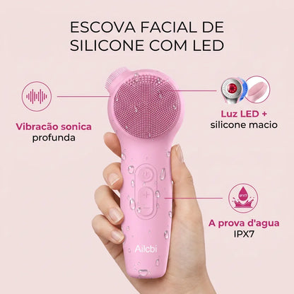 Escova Facial Sem Fio LED IPX7 - Chic Travel