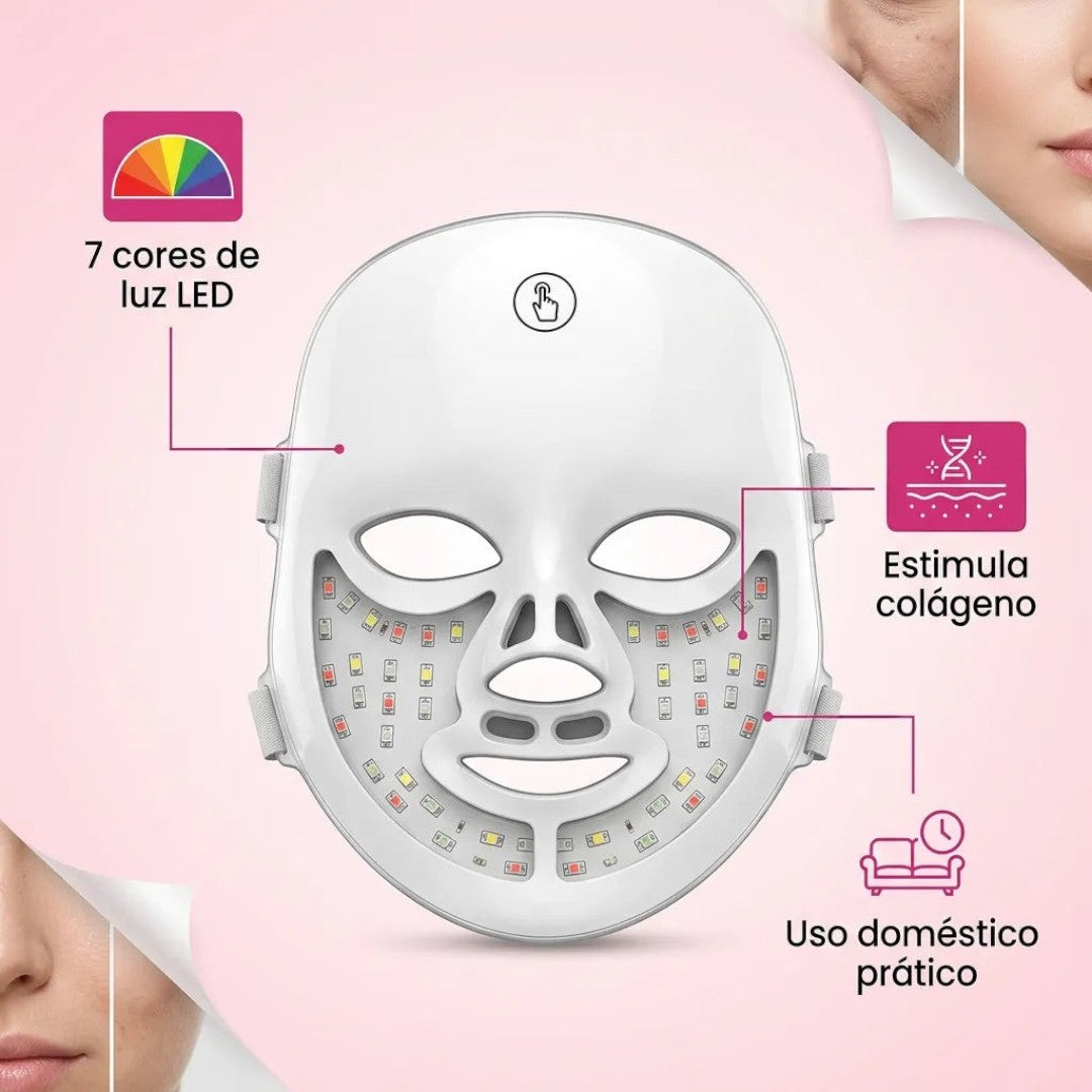 Máscara Facial LED 7 Cores - Chic Travel