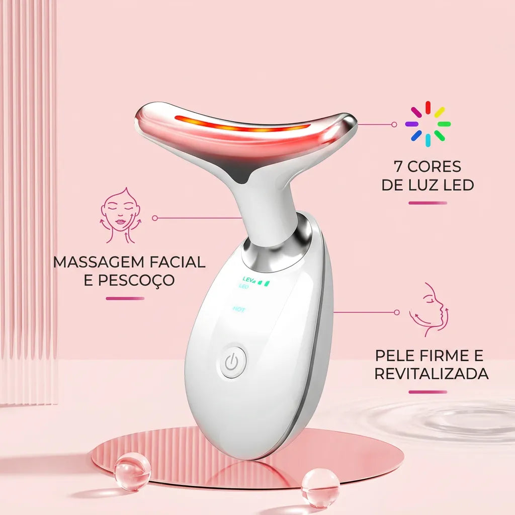 Massageador Facial Sem Fio LED 7 Cores - Chic Travel