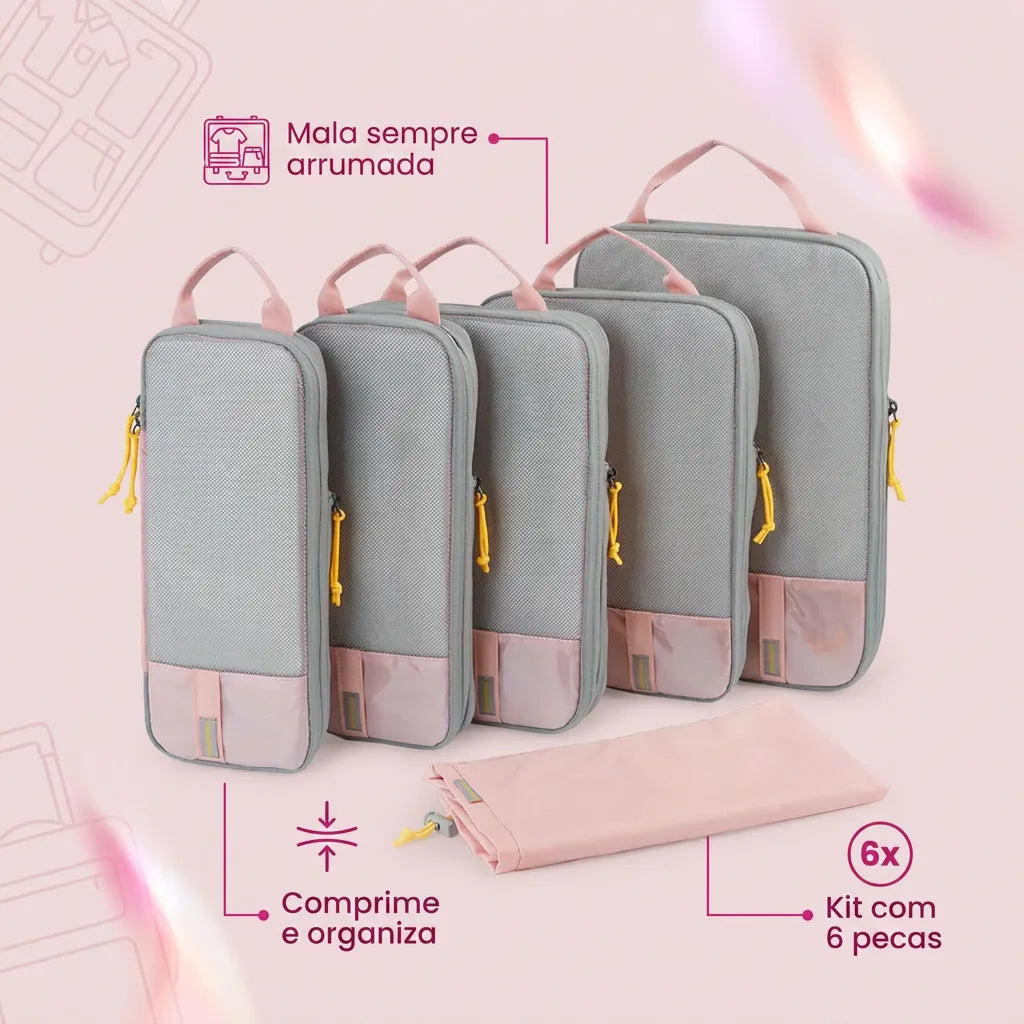 Kit Cubos de Compressão - Chic Travel