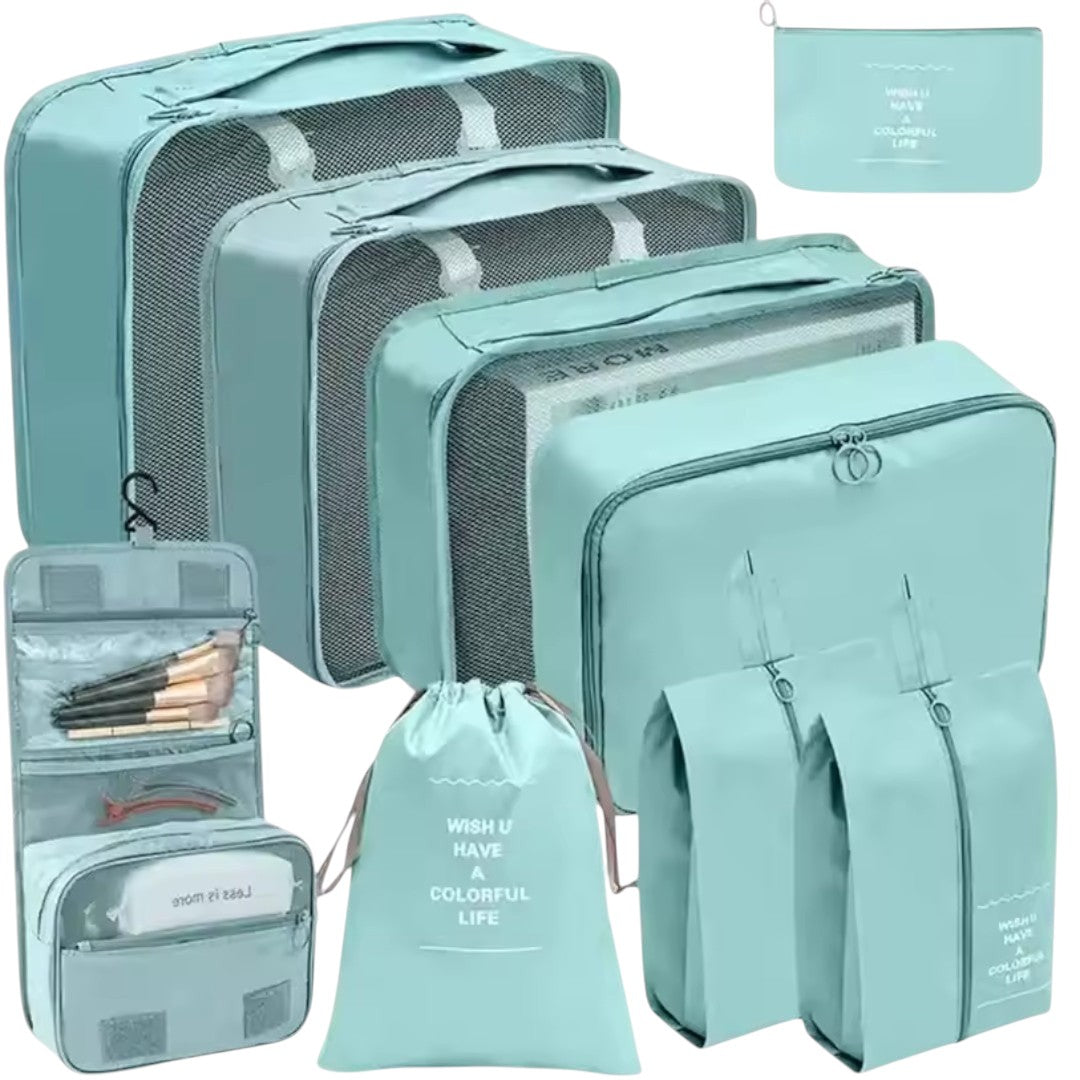 Kit Organizador de Viagem 9 Peças - Chic Travel