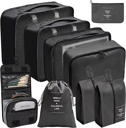 Kit Organizador de Viagem 9 Peças - Chic Travel