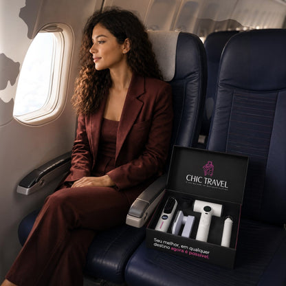 KIT Secador + Escova + Ferro de Passar - Chic Travel